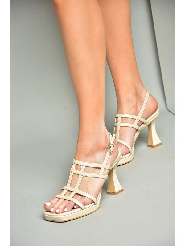 S5693160 Ten Kadın Topuklu Ayakkabı - Görsel 5