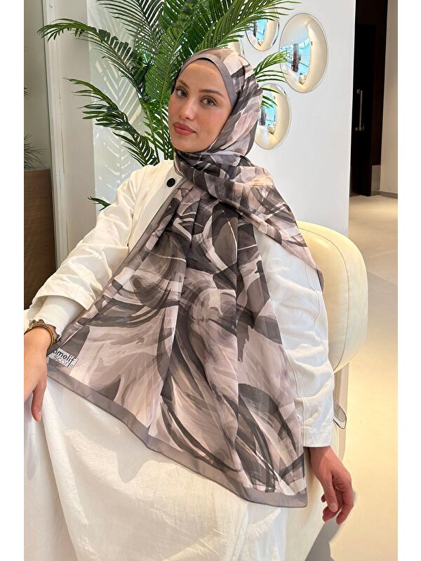 Lamelif Brush Desen Soft Şal Toprak