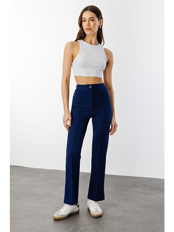 Genius Store Kadın Yüksek Bel Toparlayıcı Ispanyol Paça Palazzo Pantolon PANTOLON-003