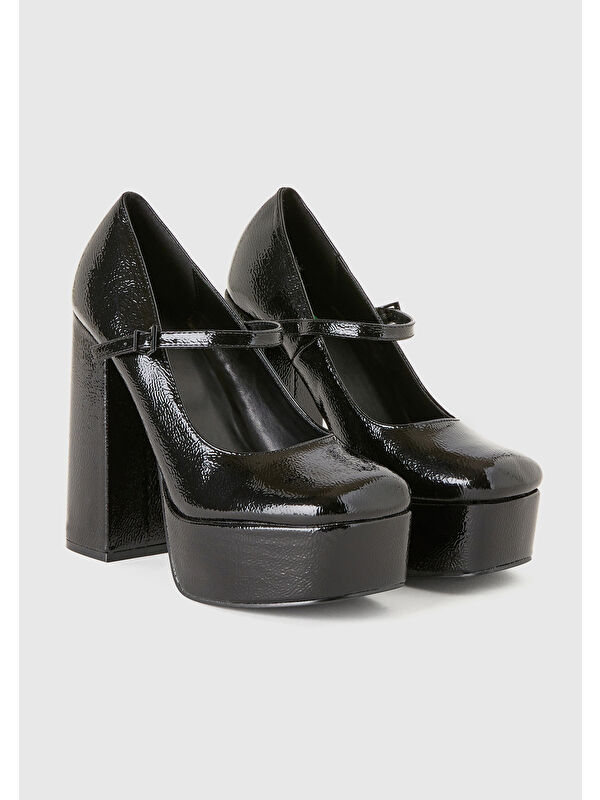 Kadın Siyah Topuklu Ayakkabı - Görsel 5