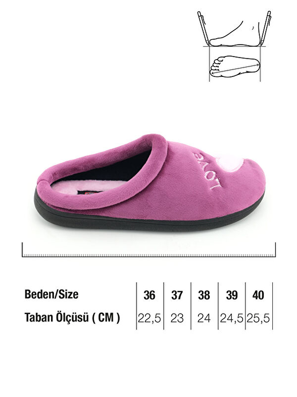 Kadın Kışlık Nakışlı Tasarım Havlu Kumaş PU Taban Rahat Ev Bahçe Gondol Terlik - Görsel 3