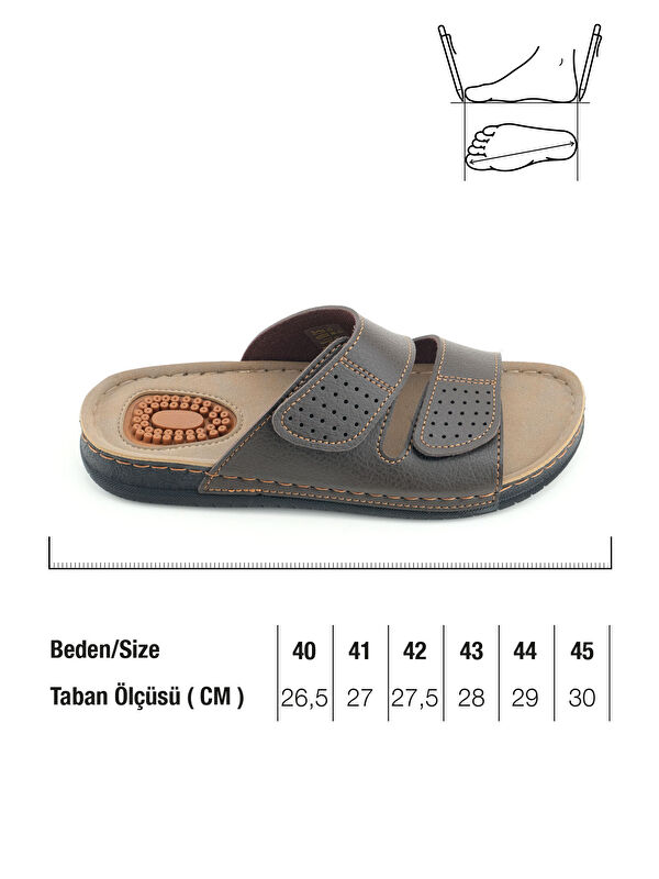 Yazlık İki Toka Ayarlanabilir Masaj Taban Erkek Terlik - Görsel 3