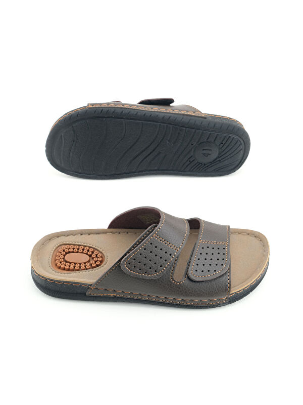 Yazlık İki Toka Ayarlanabilir Masaj Taban Erkek Terlik - Görsel 6