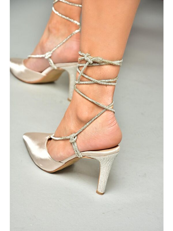 S4049110 Ten Kadın Topuklu Ayakkabı - Görsel 3