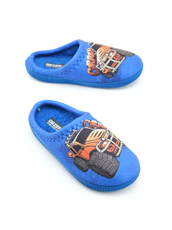 Erkek Çocuk Kışlık Rahat Taban Ev Bahçe Gondol Terlik - Görsel 2