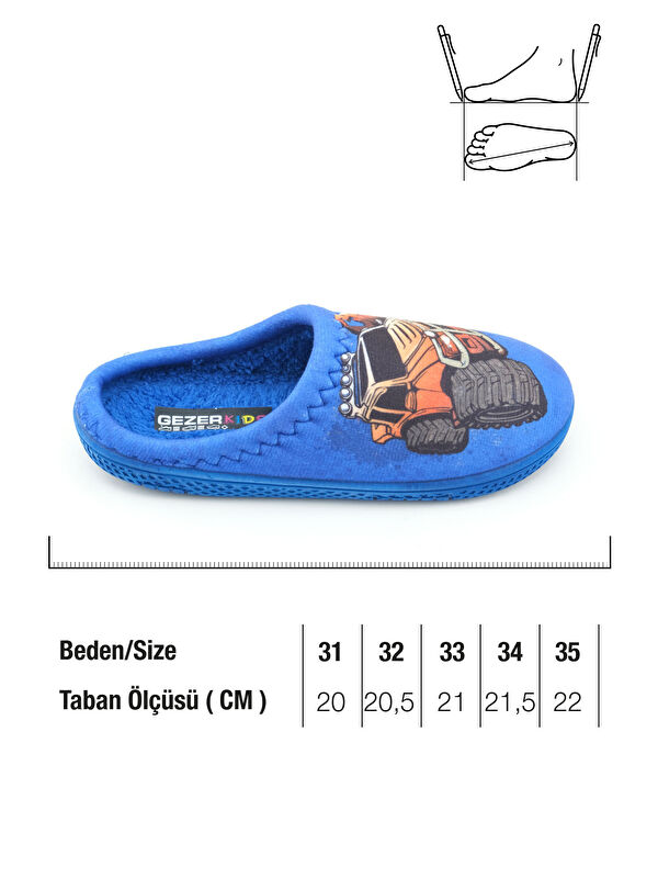 Erkek Çocuk Kışlık Rahat Taban Ev Bahçe Gondol Terlik - Görsel 3