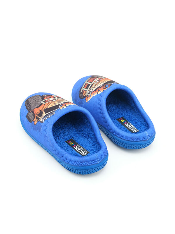 Erkek Çocuk Kışlık Rahat Taban Ev Bahçe Gondol Terlik - Görsel 5