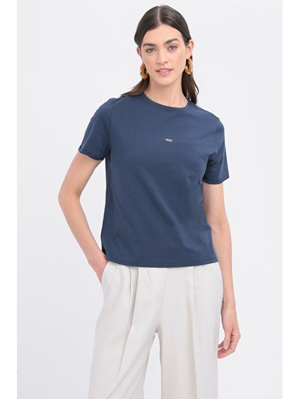 ALLDAY İndigo-Kısa Kollu Basic T-Shirt