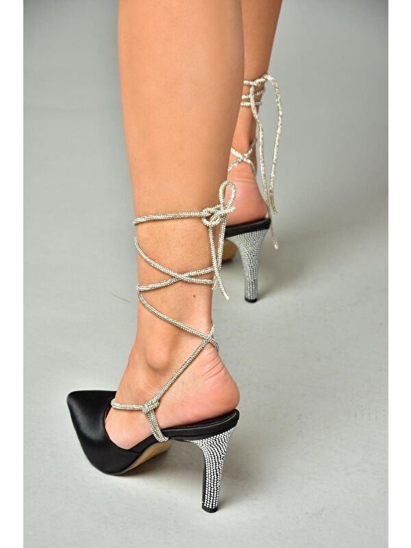 S4049110 Siyah Kadın Topuklu Ayakkabı - Görsel 5