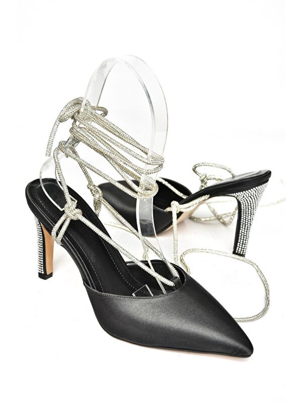 S4049110 Siyah Kadın Topuklu Ayakkabı - Görsel 4