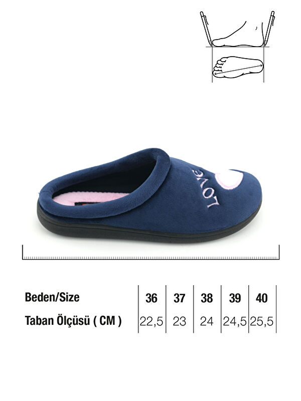 Kadın Kışlık Nakışlı Tasarım Havlu Kumaş PU Taban Rahat Ev Bahçe Gondol Terlik - Görsel 3