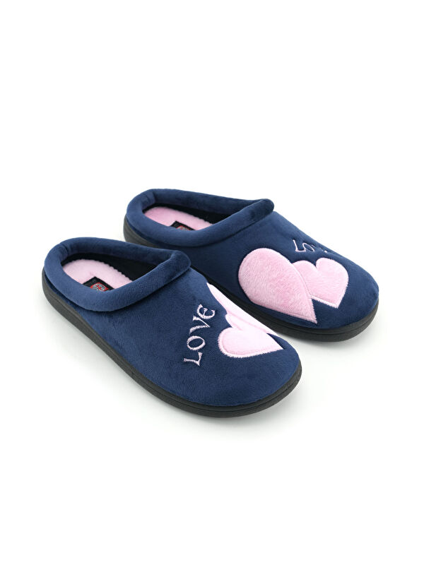 Kadın Kışlık Nakışlı Tasarım Havlu Kumaş PU Taban Rahat Ev Bahçe Gondol Terlik - Görsel 4