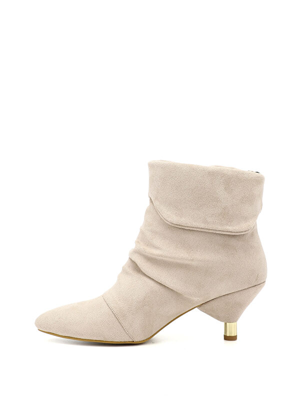 Kadın AÇIK VİZON Püsküllü Sivri Burun İnce Topuklu Bot - Görsel 4