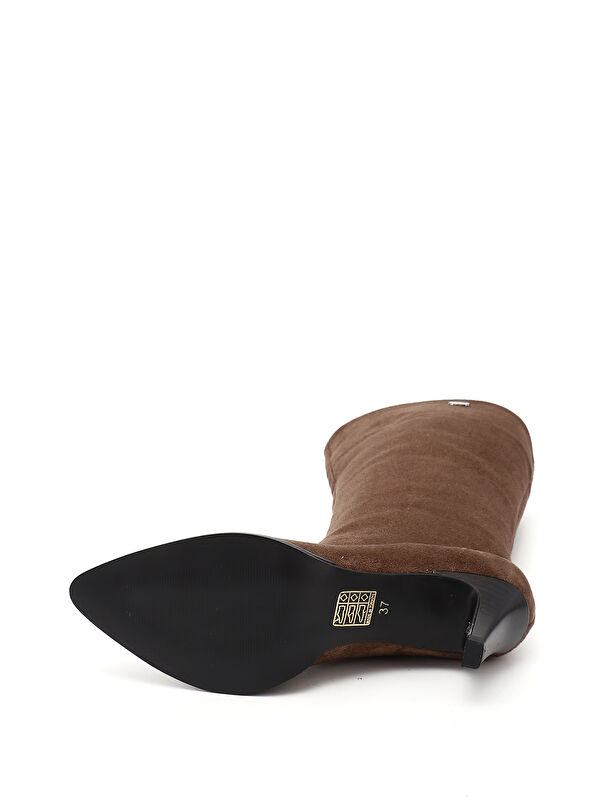 Kadın AÇIK KAHVERENGİ Sivri Burun İnce Topuklu Çizme - Görsel 5