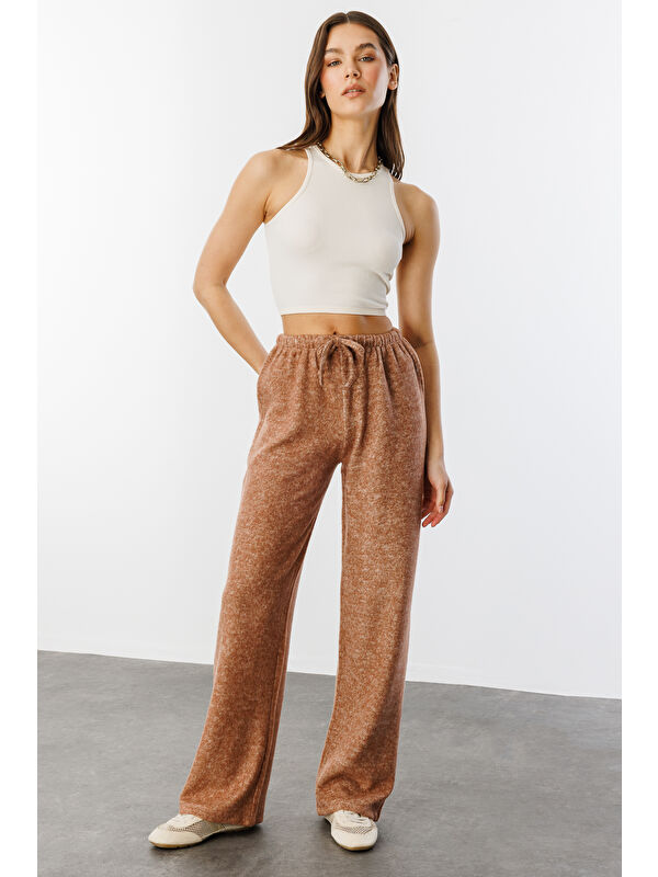 Genius Store Yumoş Bol Örme Kadın Pantolon ÖRME-PANTOLON