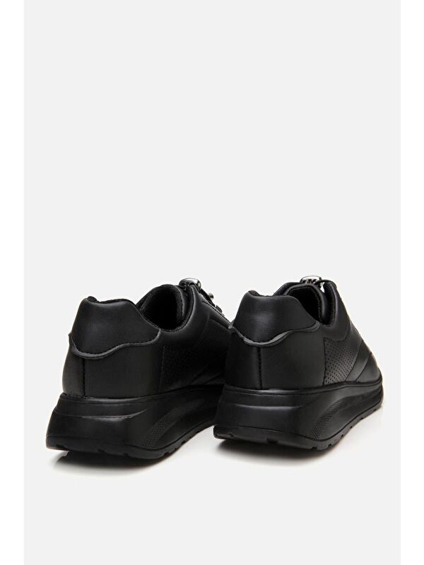 Kadın Siyah Kalın Tabanlı Spor Ayakkabı - Görsel 6