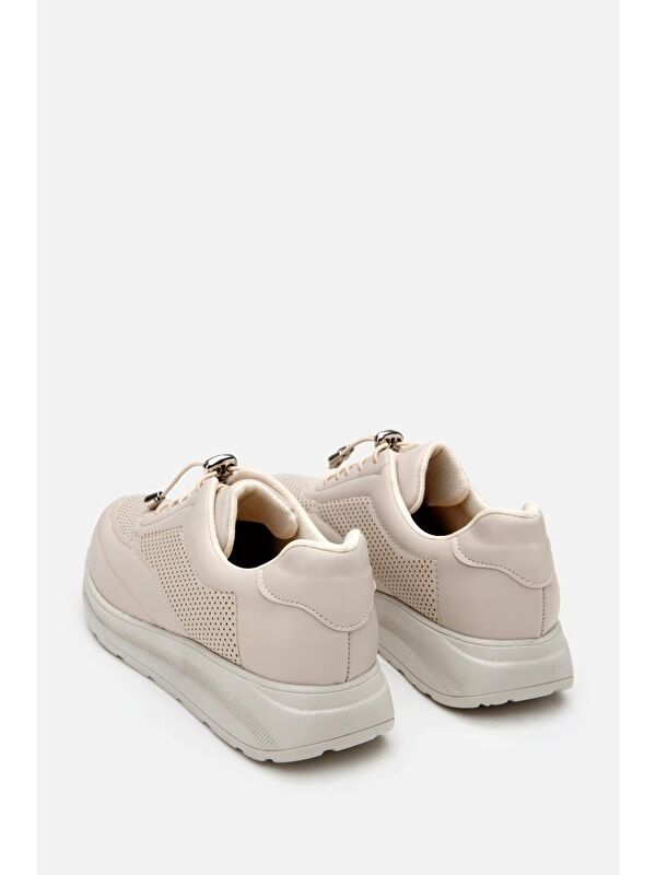 Kadın Bej Kalın Tabanlı Spor Ayakkabı - Görsel 6