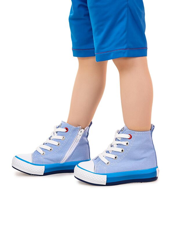 Tinna Bağcıklı Erkek Bebek Boğazlı Keten Spor Ayakkabı - Görsel 3