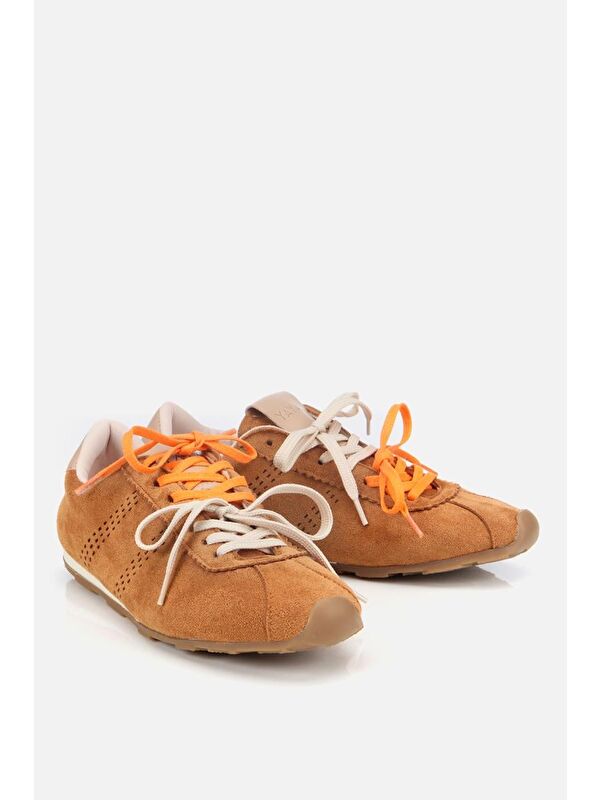 Kadın Süet Taba Spor Ayakkabı - Görsel 3