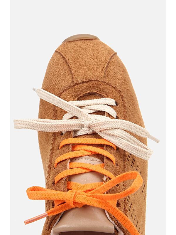 Kadın Süet Taba Spor Ayakkabı - Görsel 5