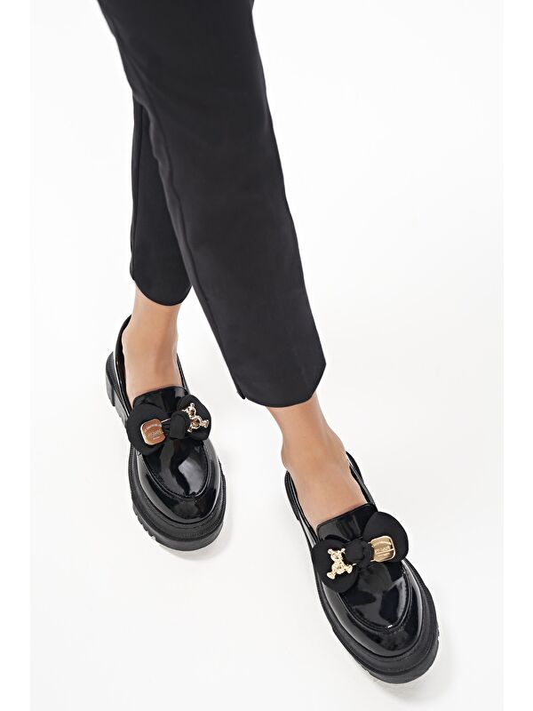 Siyah Kadın Loafer - 01Ayy282140a - Görsel 7