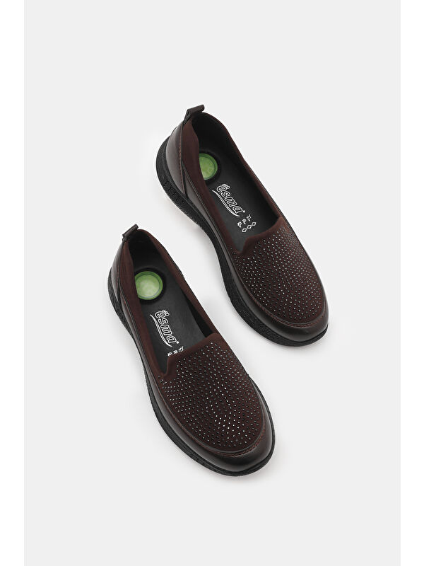 Kadın Kahve Rahat Kalıp Anne Ayakkabı - Görsel 3