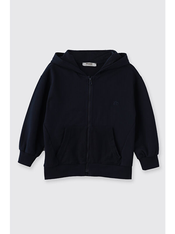 Panço Erkek Çocuk Fermuarlı Sweatshirt Siyah