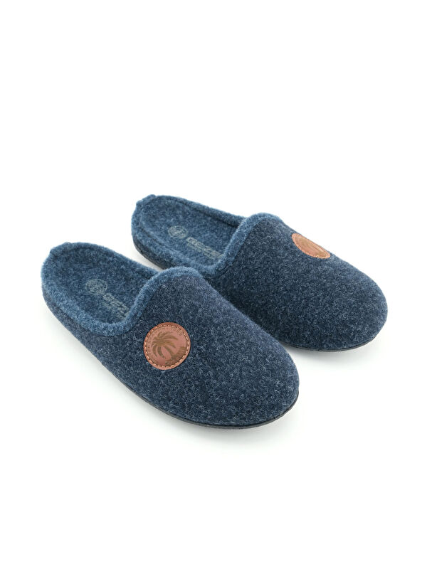 Erkek Kışlık Keçe Çıkarılabilir İç Taban Rahat Ev Bahçe Gondol Terlik - Görsel 4