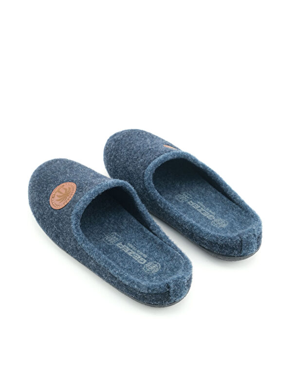 Erkek Kışlık Keçe Çıkarılabilir İç Taban Rahat Ev Bahçe Gondol Terlik - Görsel 5