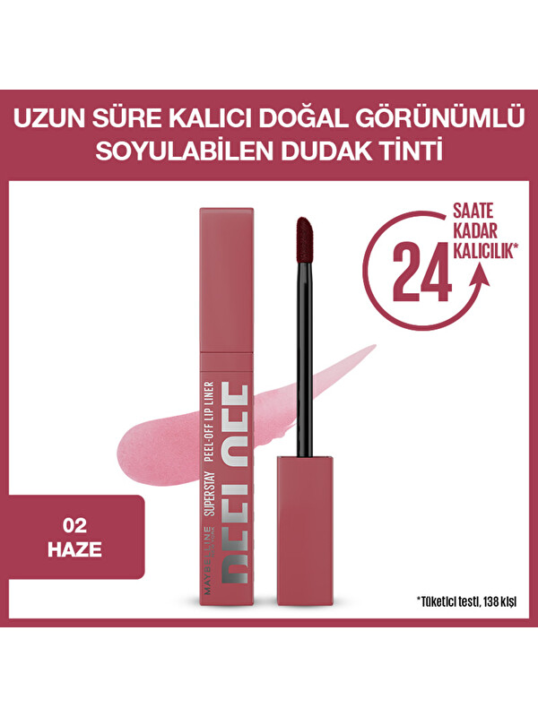 Maybelline New York Super Stay Peel Off Soyulabilen Dudak Tinti - 24 Saate Kadar Kalıcı Dudak Renkle