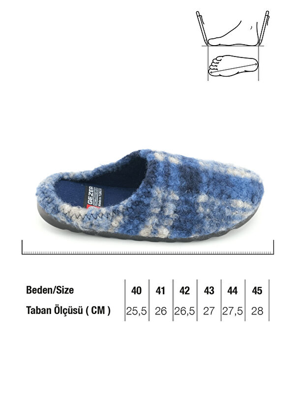 Erkek Kışlık Rahat Taban Ev Bahçe Gondol Terlik - Görsel 3