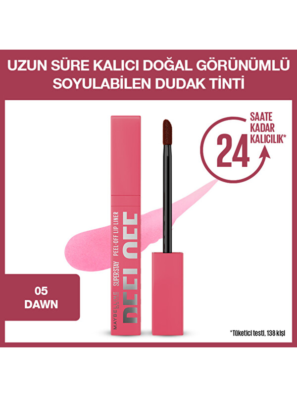 Maybelline New York Super Stay Peel Off Soyulabilen Dudak Tinti - 24 Saate Kadar Kalıcı Dudak Renkle
