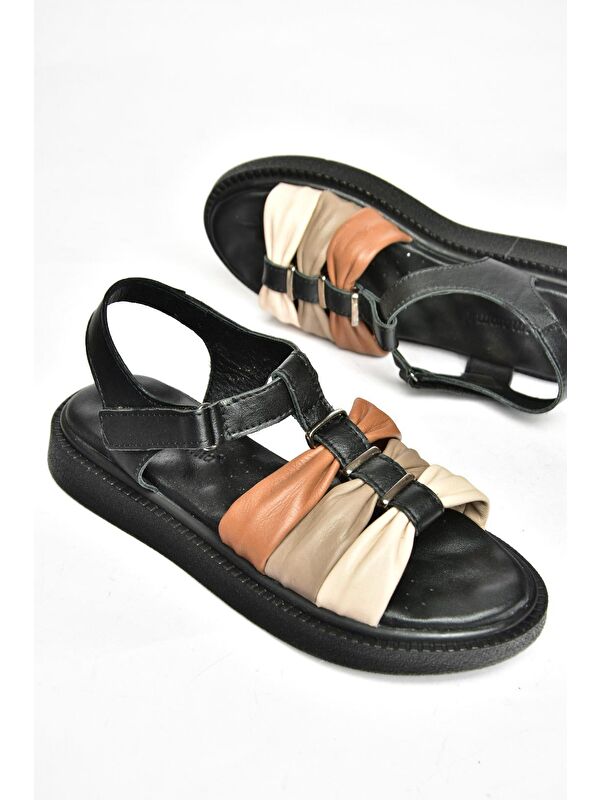 P5400267 Siyah Kadın Sandalet - Görsel 4