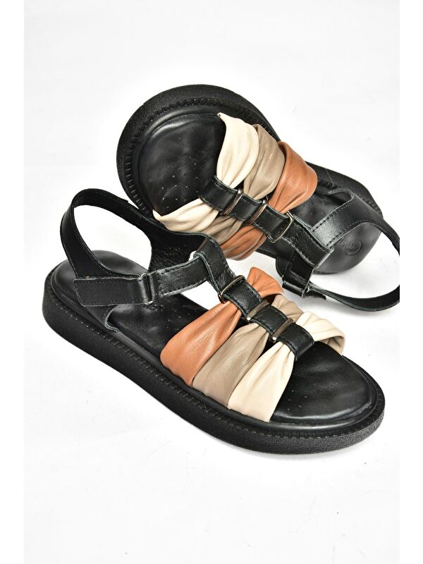 P5400267 Siyah Kadın Sandalet - Görsel 5