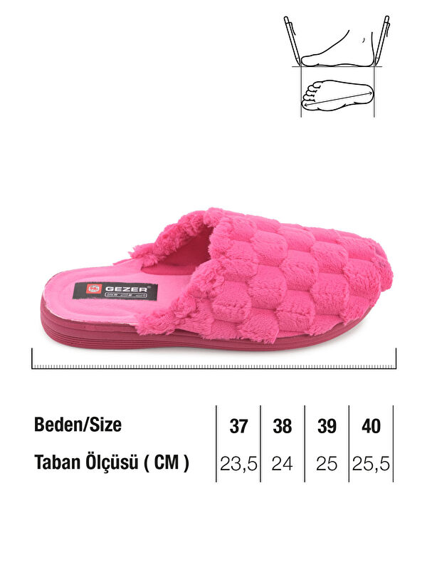Gezer Lila Gezer Kışlık Rahat Kadın Taban Ev Bahçe Terlik