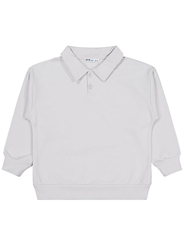 Civil Boys Pola Yaka 10-13 Yaş Sweatshirt - Gri