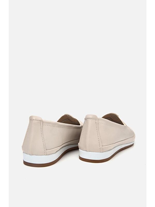 Kadın Bej Comfort Düz Ayakkabı - Görsel 10