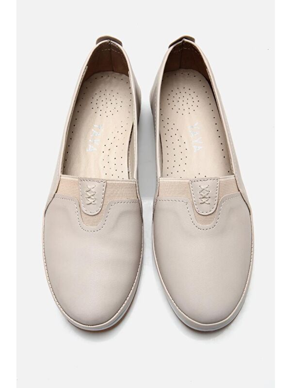 Kadın Bej Comfort Düz Ayakkabı - Görsel 11