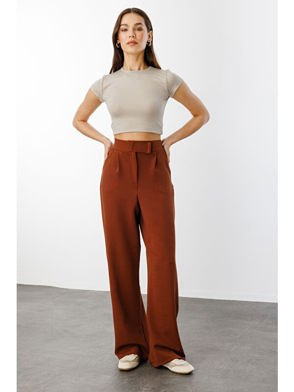 Genius Store Beli Cırtlı Rahat Palazzo Pantolon CIRTLI-PANTOLON