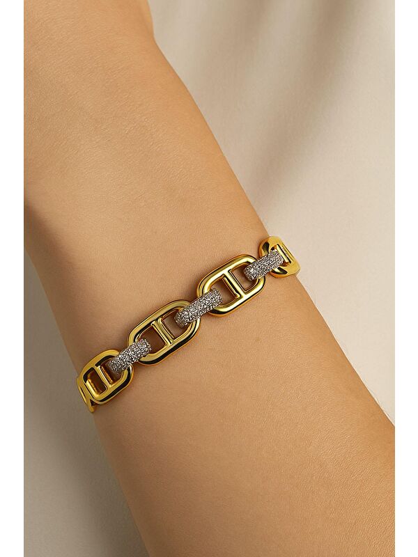 New Obsessions VIP Gold Kelepçe Bileklik