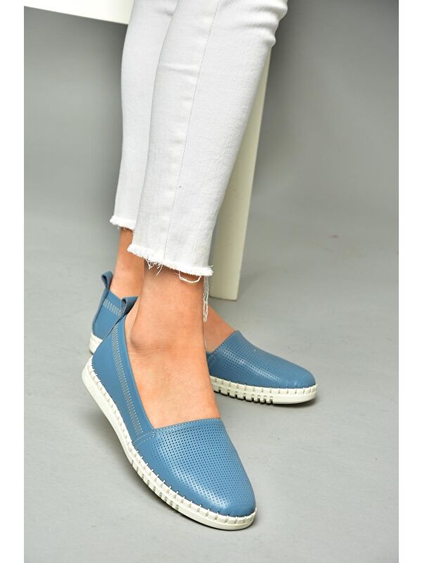 P5550315 Mavi Kadın Ayakkabı - Görsel 4