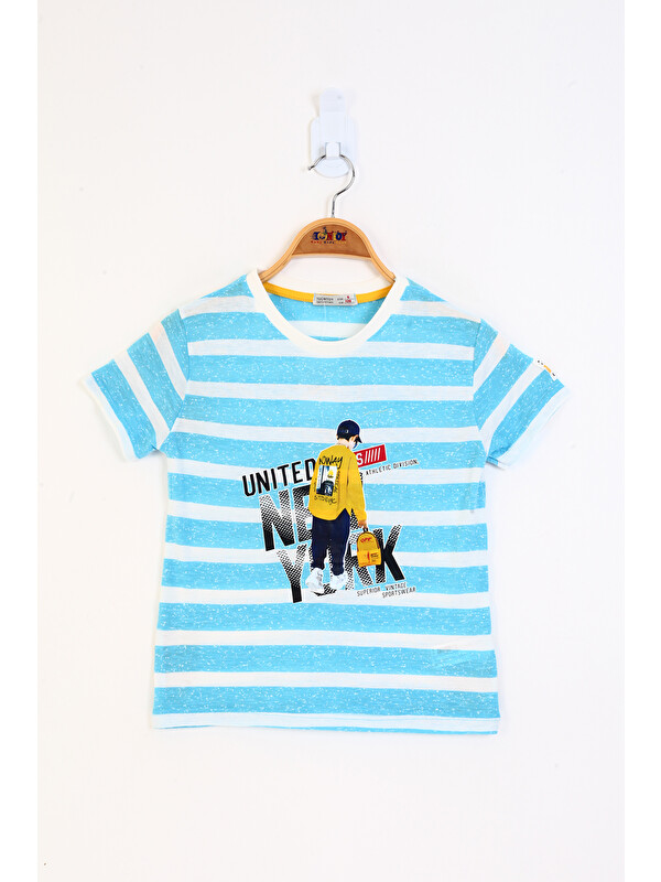 Toontoykids Erkek Çocuk Çizgi Detaylı Baskılı Tişört