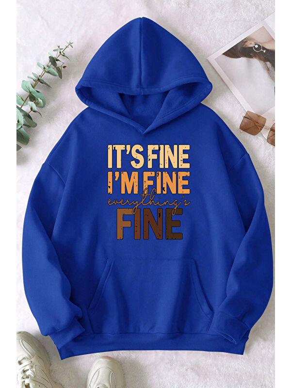 uyguntarz Unisex Oversize Fine Baskılı Sweatshirt