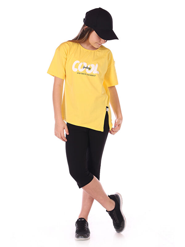 Toontoykids Kız Çocuk Cool Baskılı Kaprili Takım