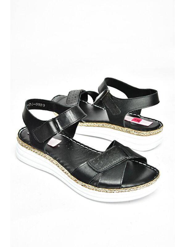 P5400020 Siyah Kadın Sandalet - Görsel 4