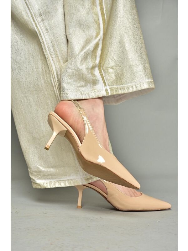 S8208601 Bej Kadın Topuklu Ayakkabı - Görsel 6