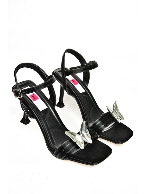 S8202071 Siyah Kadın Topuklu Ayakkabı - Görsel 4