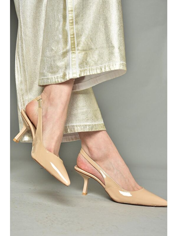 S8208601 Bej Kadın Topuklu Ayakkabı - Görsel 8