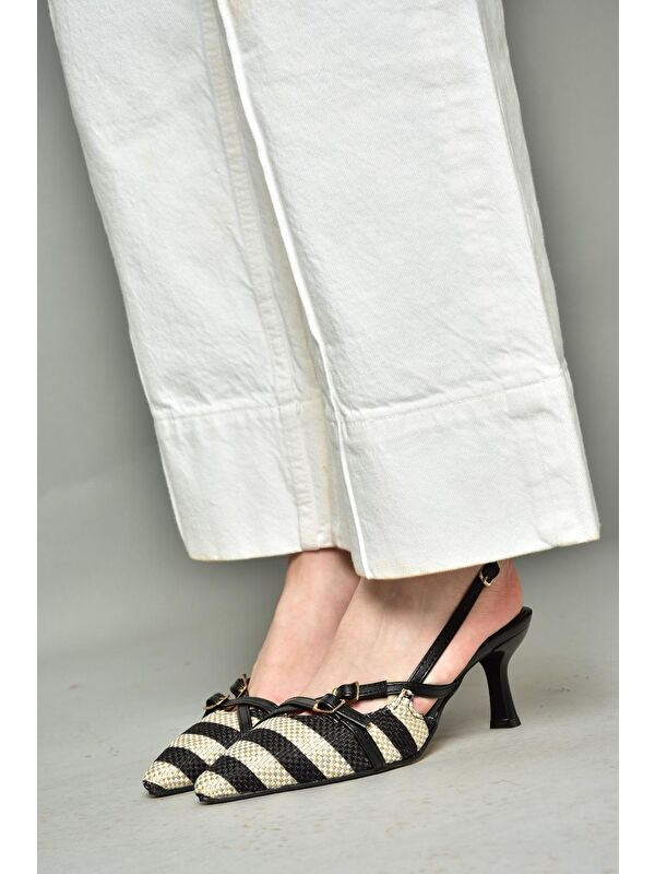 S5185333 Siyah Kadın Topuklu Ayakkabı - Görsel 7