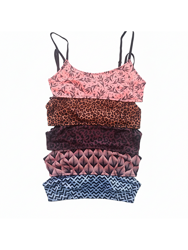 Bonbon Kadın Balensiz Desteksiz Scoop Bralet 5 Renk 5'Li Paket Sütyen Bb2133